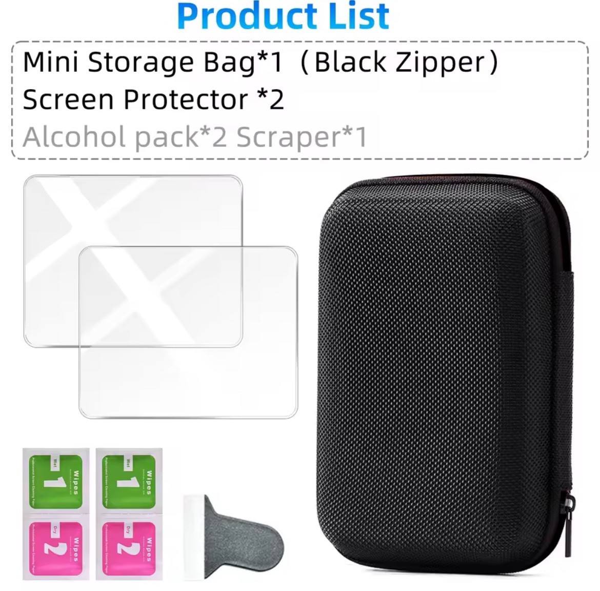 Glass+Bag for R36S/R35S Screen Protector Tempered Glass Film & EVA Portable Case