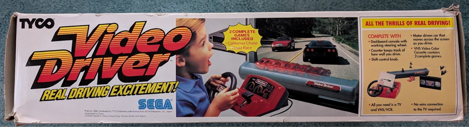 NEW 1989 Sega Tyco Video Driver VHS Video Game Instructions Complete Rare Retro