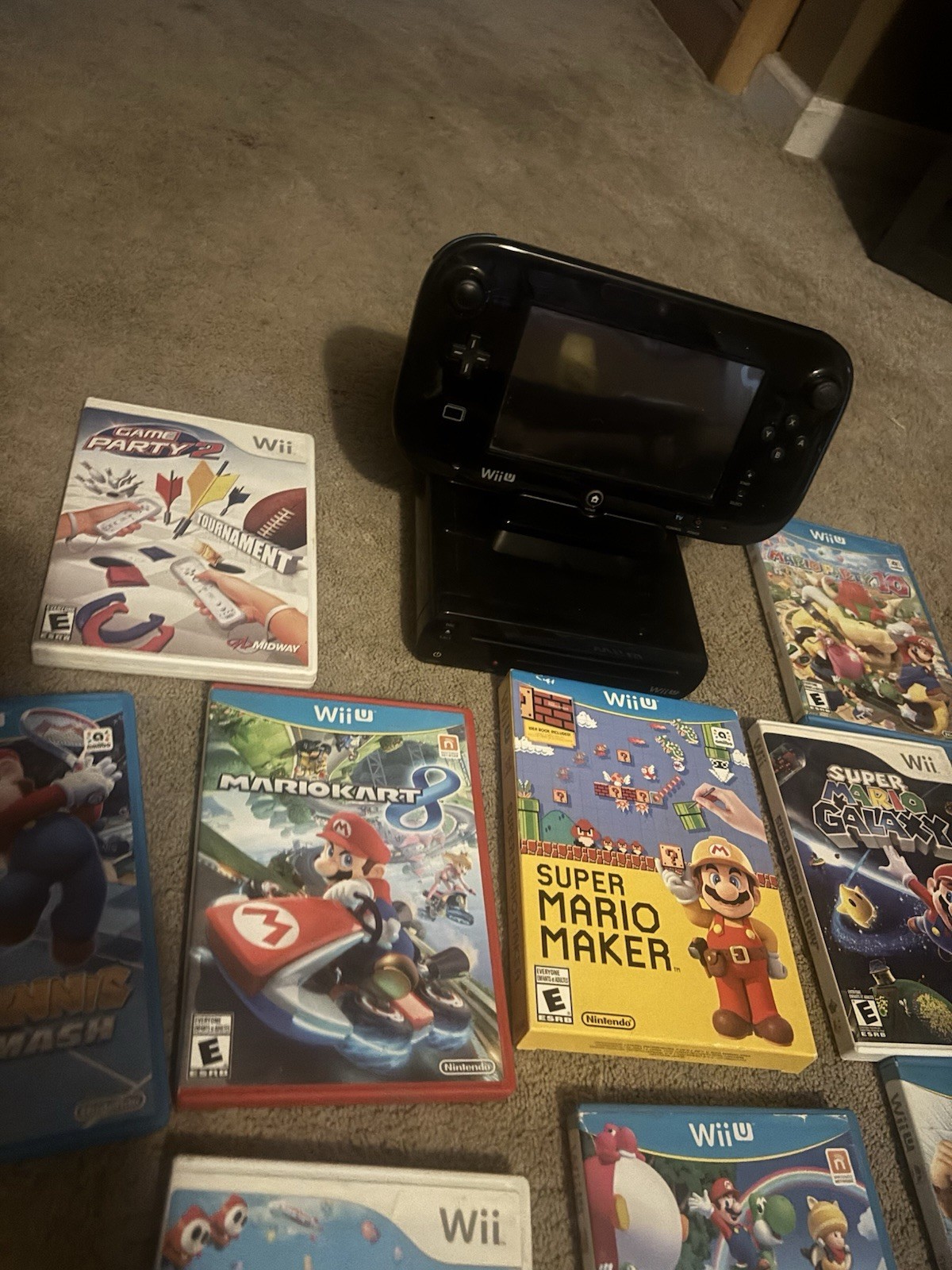 Nintendo Wii U Deluxe 32gb Console Bundle + Great Mario Games !! LOOK !