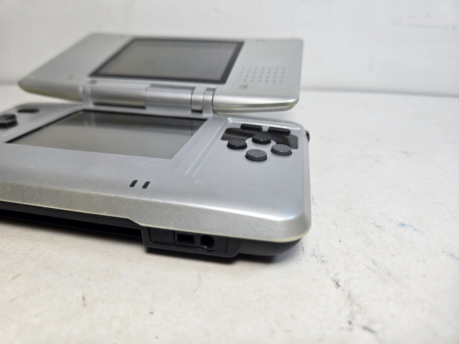 Nintendo DS Original Console NTR-001 with Charger Silver Tested Works