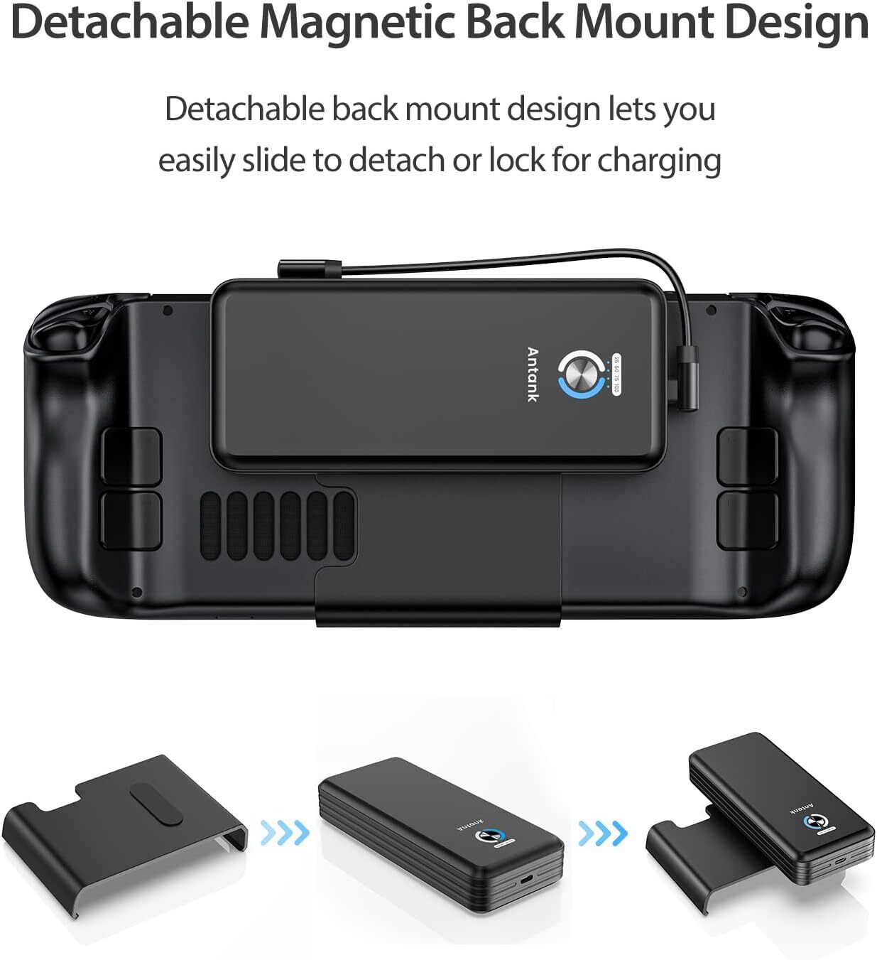 Antank 20000mAh Magnetic Portable Battery Power Bank For Steam Deck 45W PD Fast