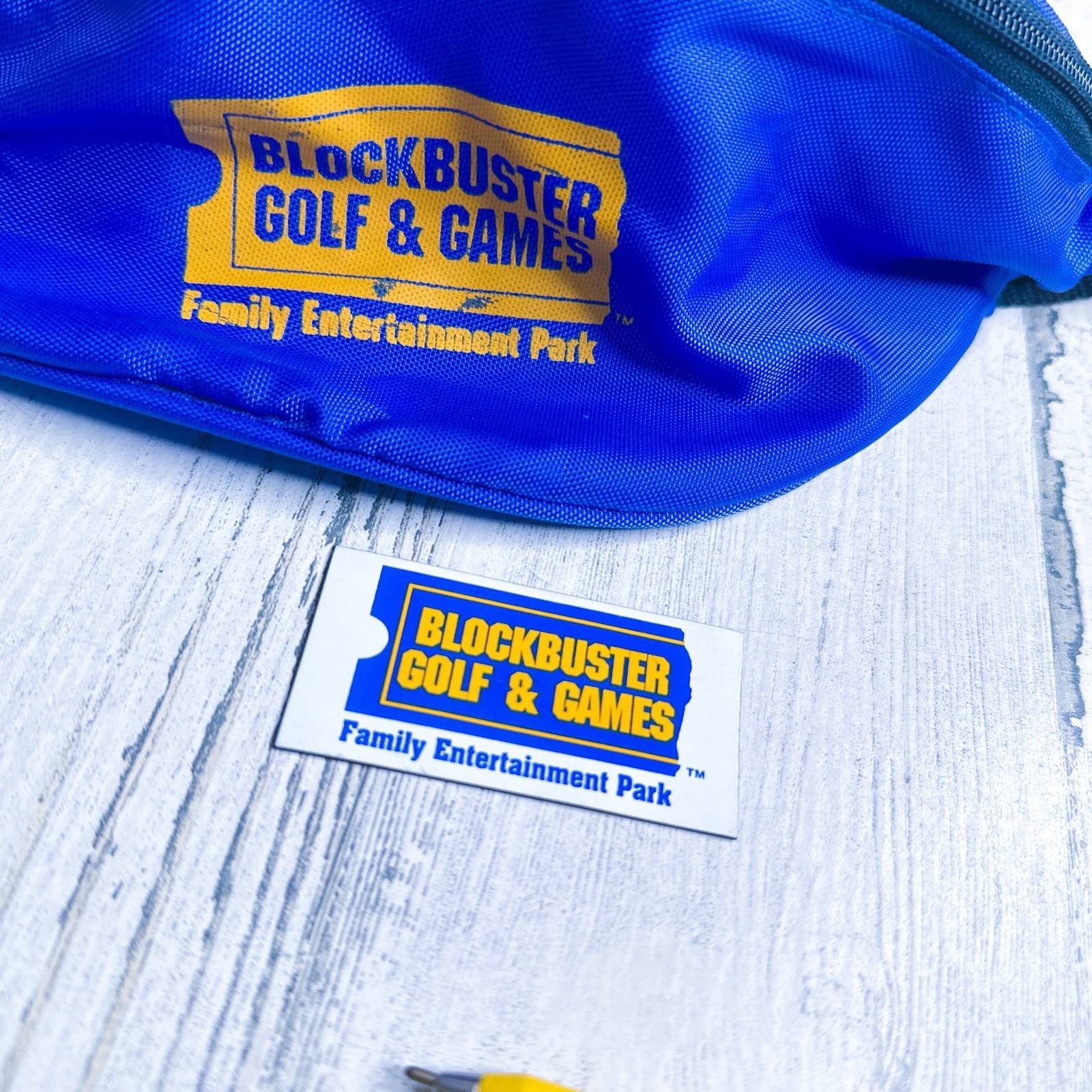 Vintage Blockbuster Video Golf & Games Lot – Fanny Pack – Tee Pen – ETC- RARE