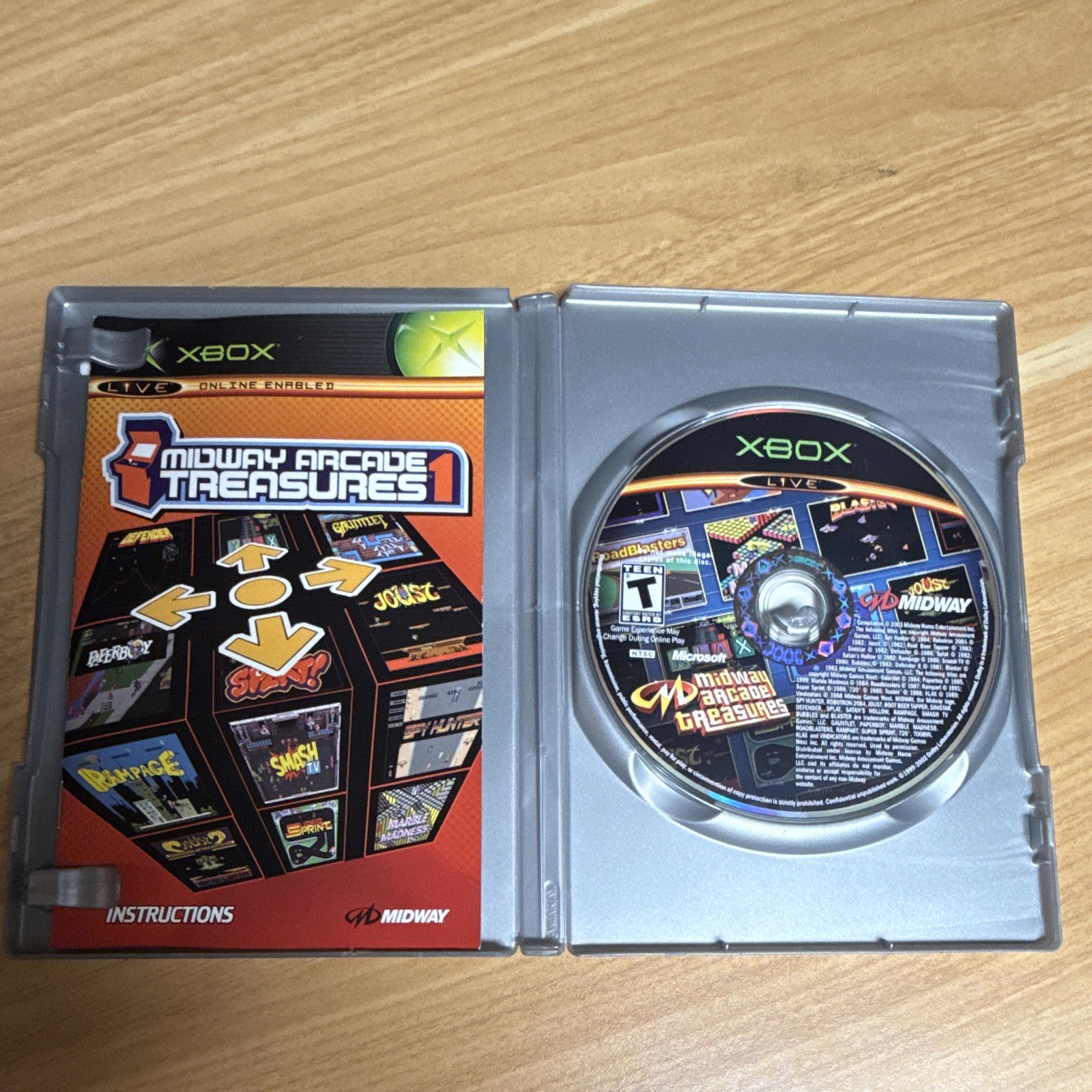 Midway Arcade Treasures 1 Xbox (2003) CIB w/ Manual Multiplayer Online NTSC-U/C