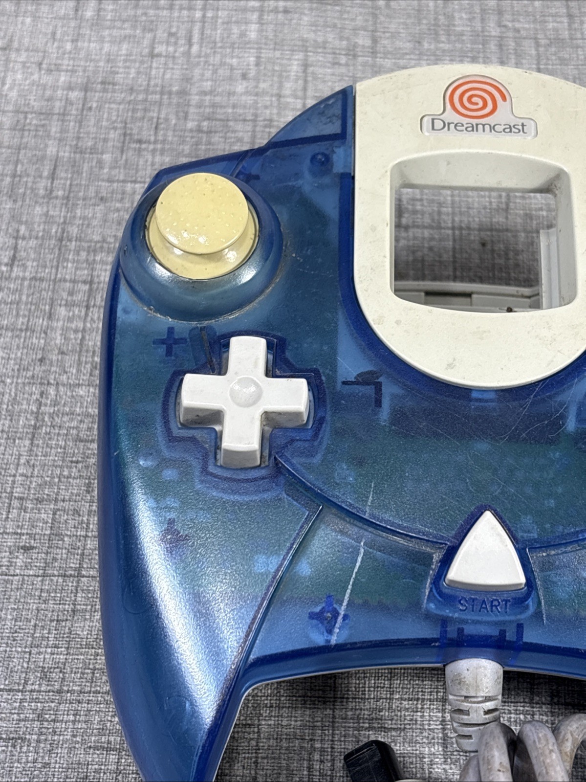 Sega Dreamcast Translucent Blue Controller HKT-7700 Tested & Works Free S&H