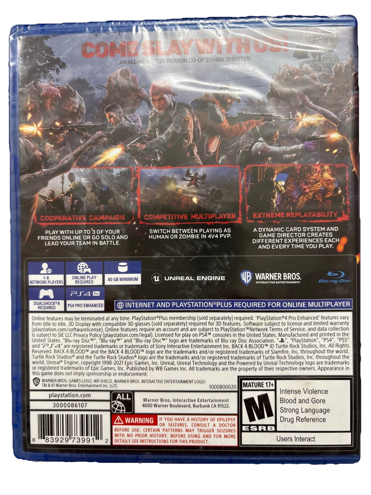 Back 4 Blood – PS4 Game – Brand New | Factory Sealed – PS5 Upgrade Available