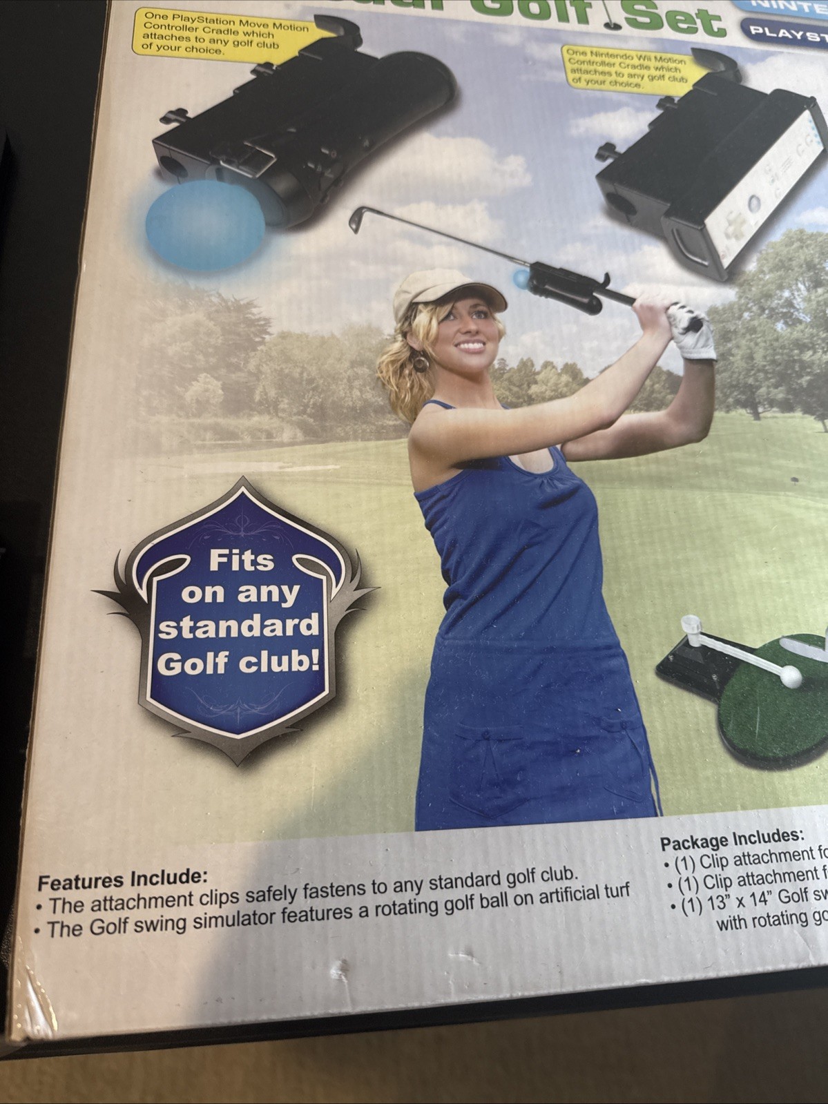 CTA Universal Virtual Golf Set For Nintendo Wii & PS Move Includes All Pieces