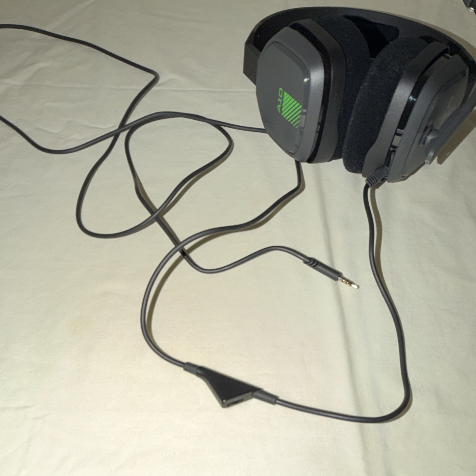 Astro A10 Wired Over-Ear Gaming Headset, 3.5mm Jack Boom Mic, Black/Green