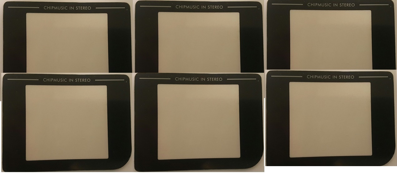 6X NEW Chip music in Stereo Replacement Plastic Screens for Gameboy Original GBO