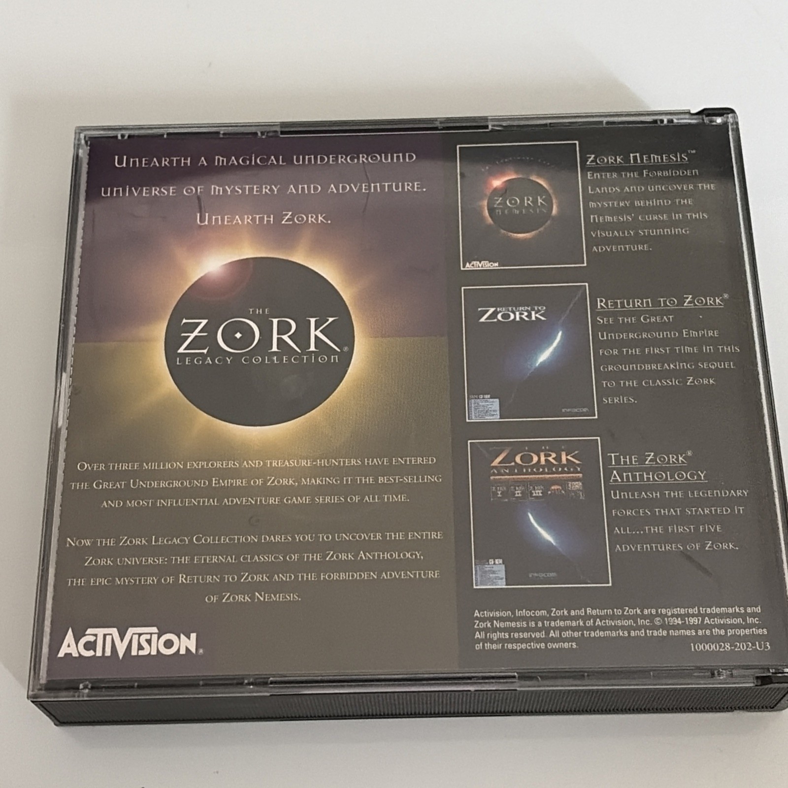 1997 Activision The Zork Legacy Collection PC Adventure Game – 4 Discs Free Ship