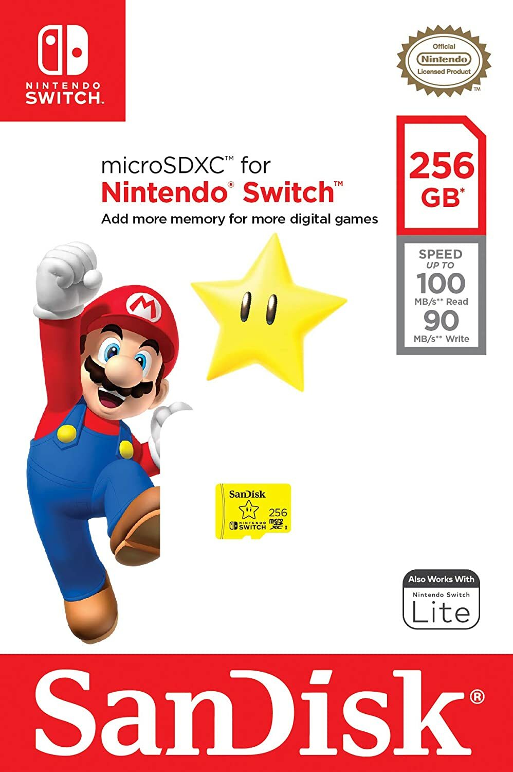 Sandisk Nintendo Switch Micro SD Card 64GB 128GB 256GB 512GB SDSQXAO lot