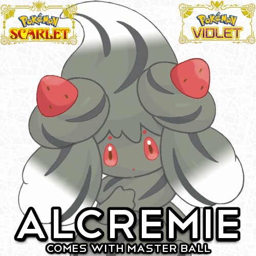 Shiny Alcremie Lv. 100 Timid Nature Sweet Veil Pokemon Home Scarlet Violet SV
