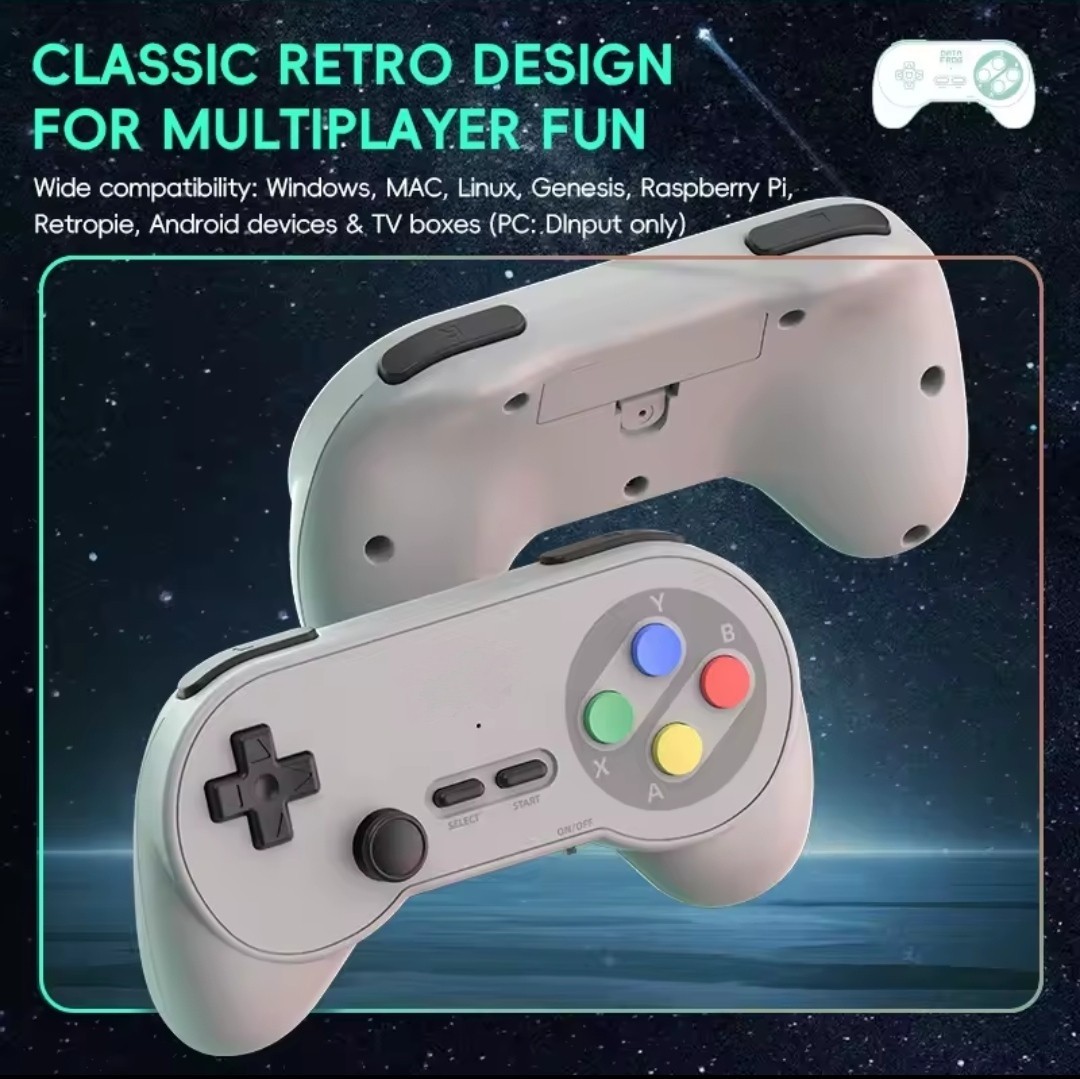 2 Retro Wireless Gamepad Controller 2.4GHz Dual Receiver