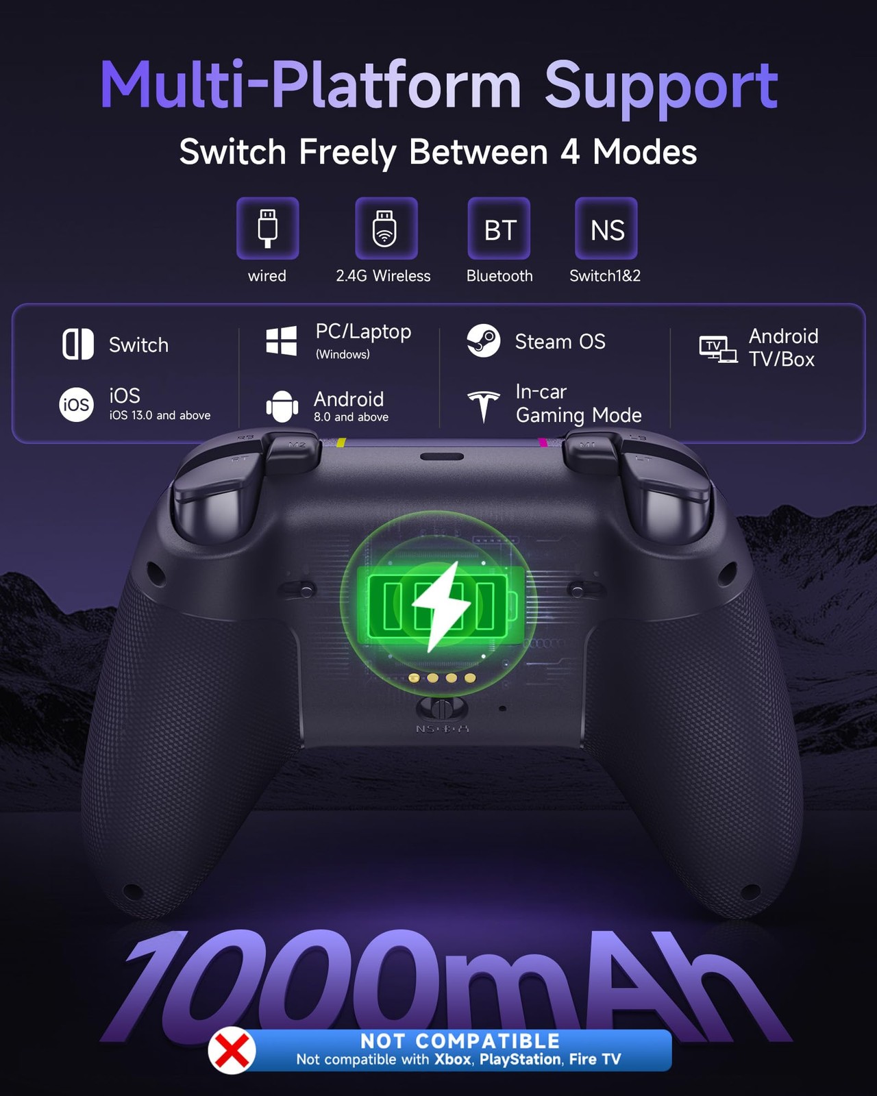 EasySMX X05Pro Wireless Controller for PC – Ergonomic SkinLike Grip, QuietTou…
