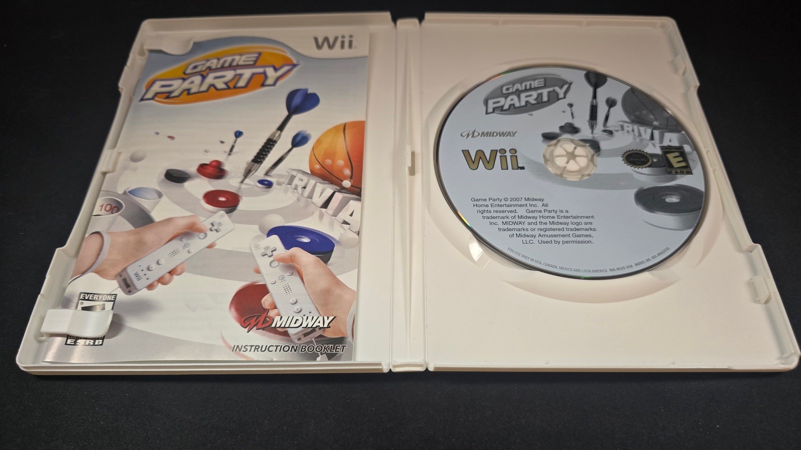 Game Party 1 Midway Nintendo Wii MINT condition COMPLETE Game!