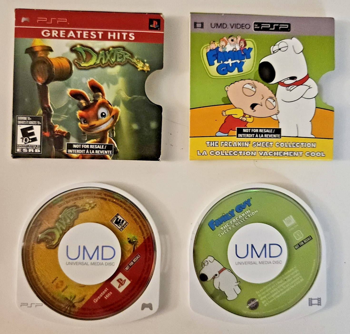 Silver PSP Limited Edition Daxter w Game – Family Guy – New Battery – Complete