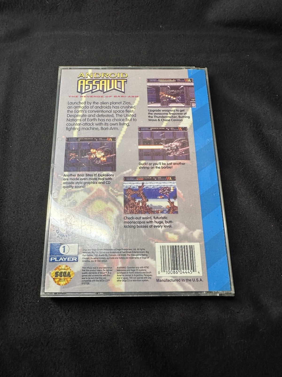 Android Assault: The Revenge of Bari-Arm (Sega CD, 1994) Complete Set
