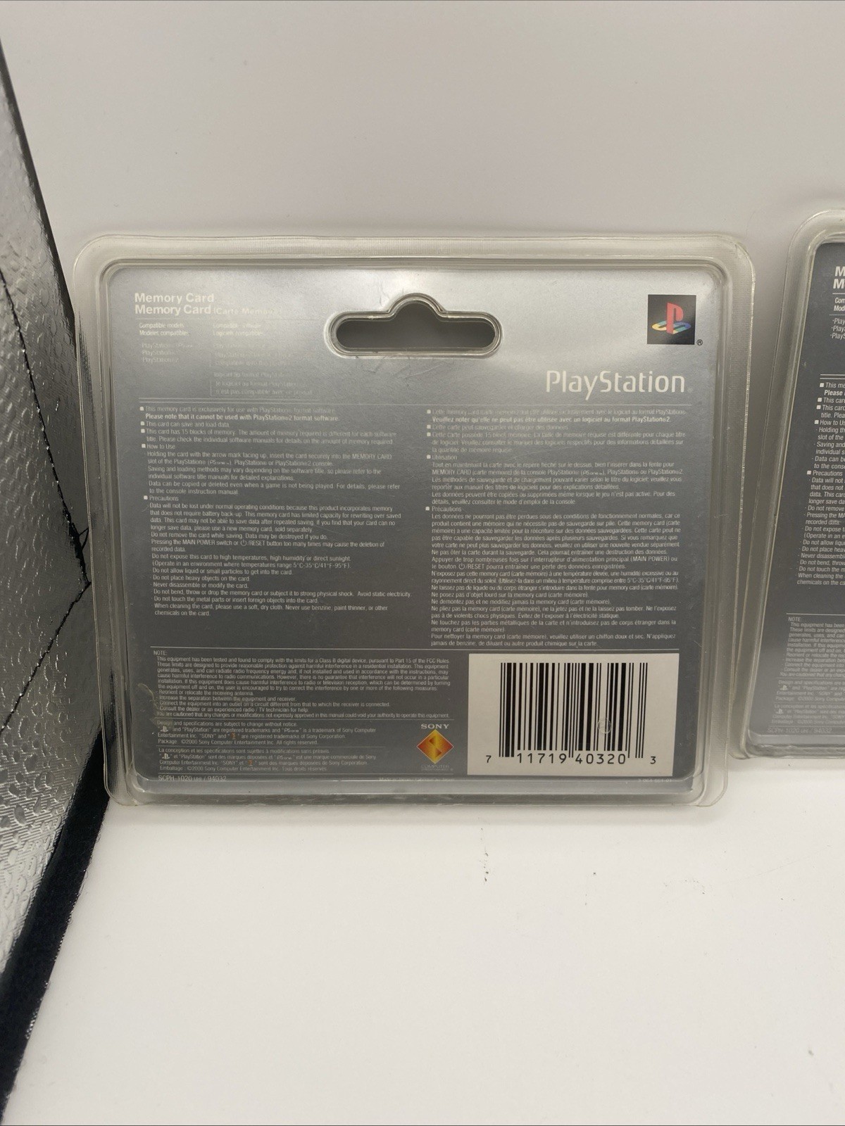Official Sony PlayStation PS1 Light Gray White Memory Card SCPH-1020 (2)