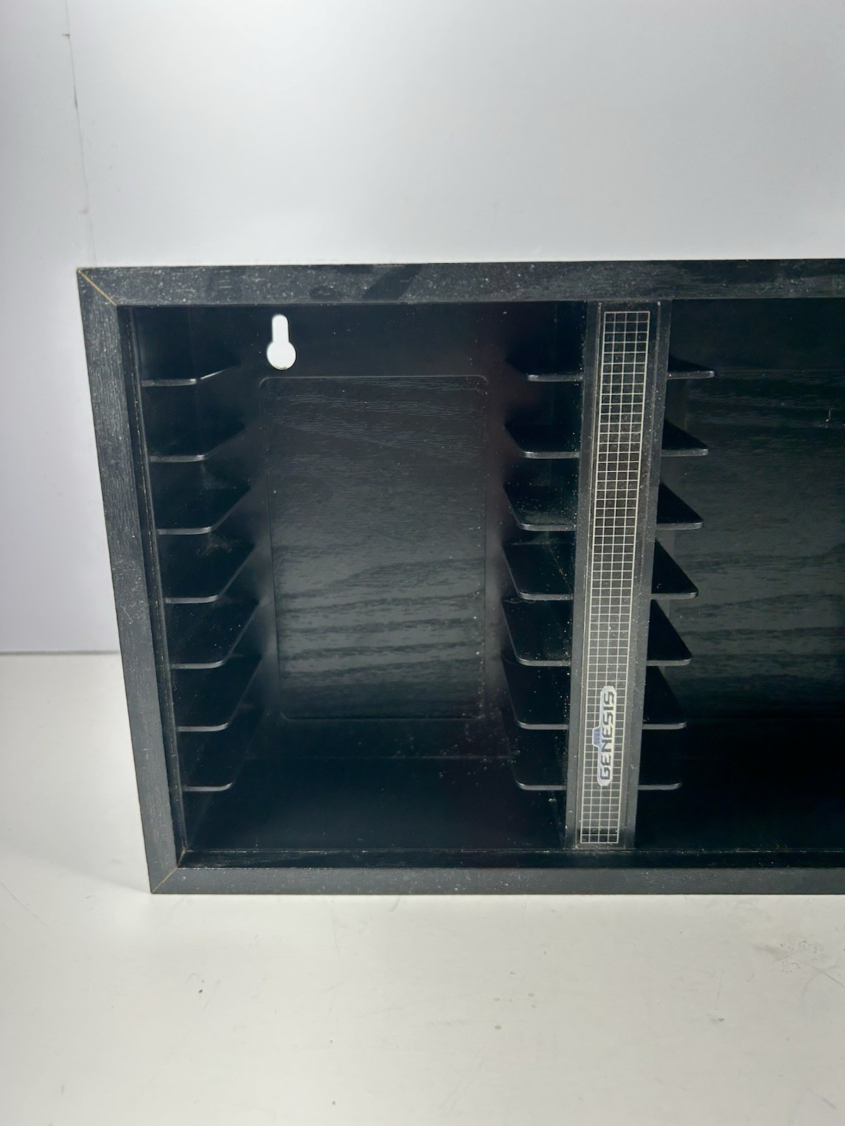 Vintage SEGA Genesis 24 Game Cartridge Wall Mount Holder Storage Rack Black