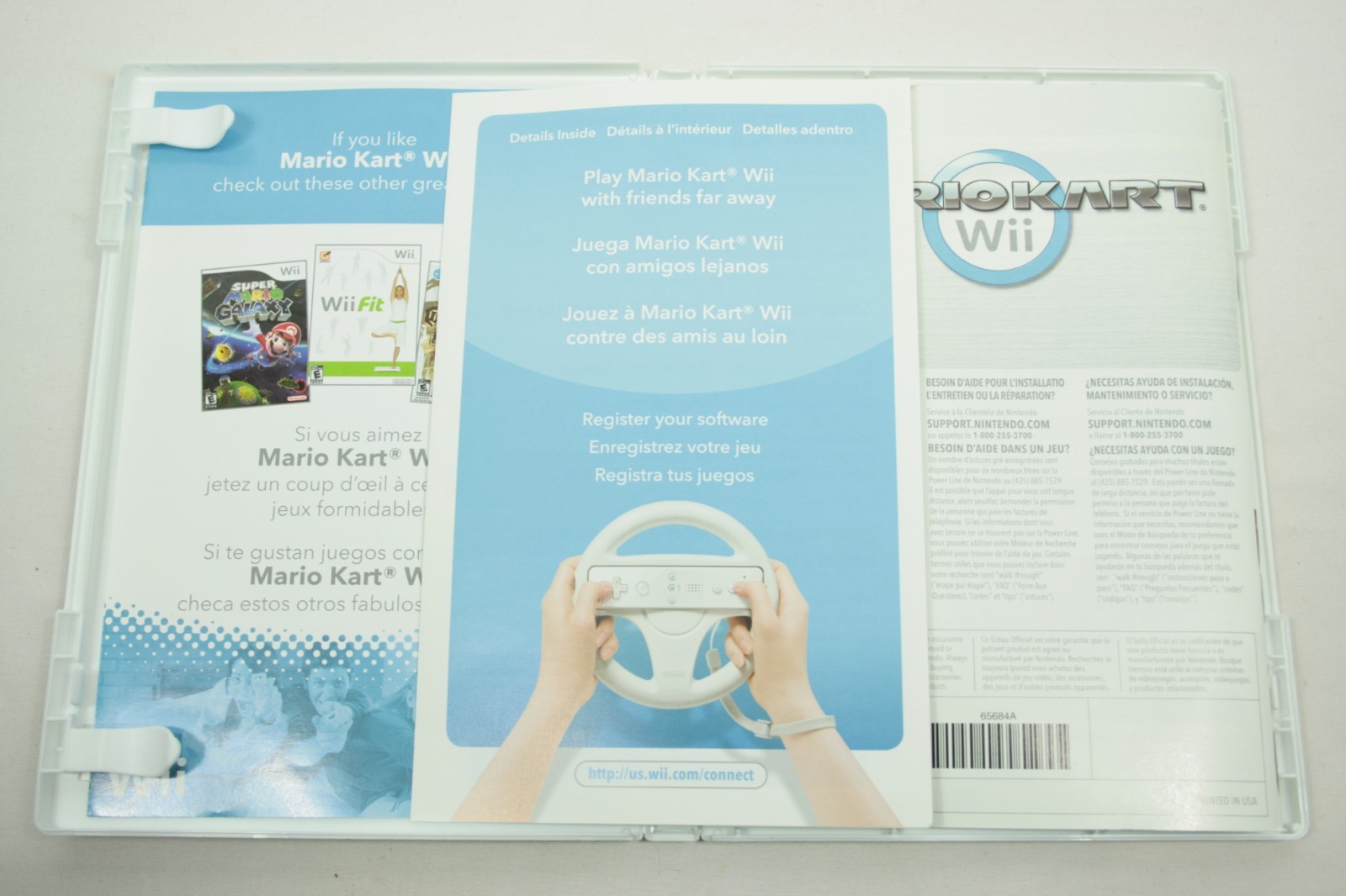 Mario Kart Wii Game CIB Nintendo Wii 2008 Complete with Manual Reg Card & Ad C