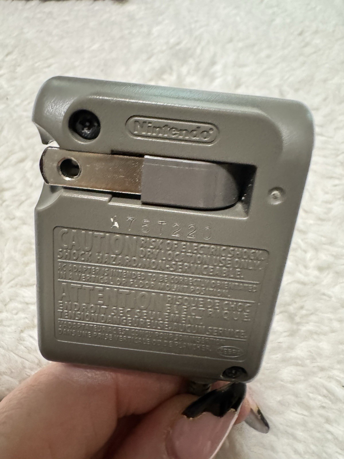 Nintendo NTR-002 (JPN/USA) AC Adaptor – Gray