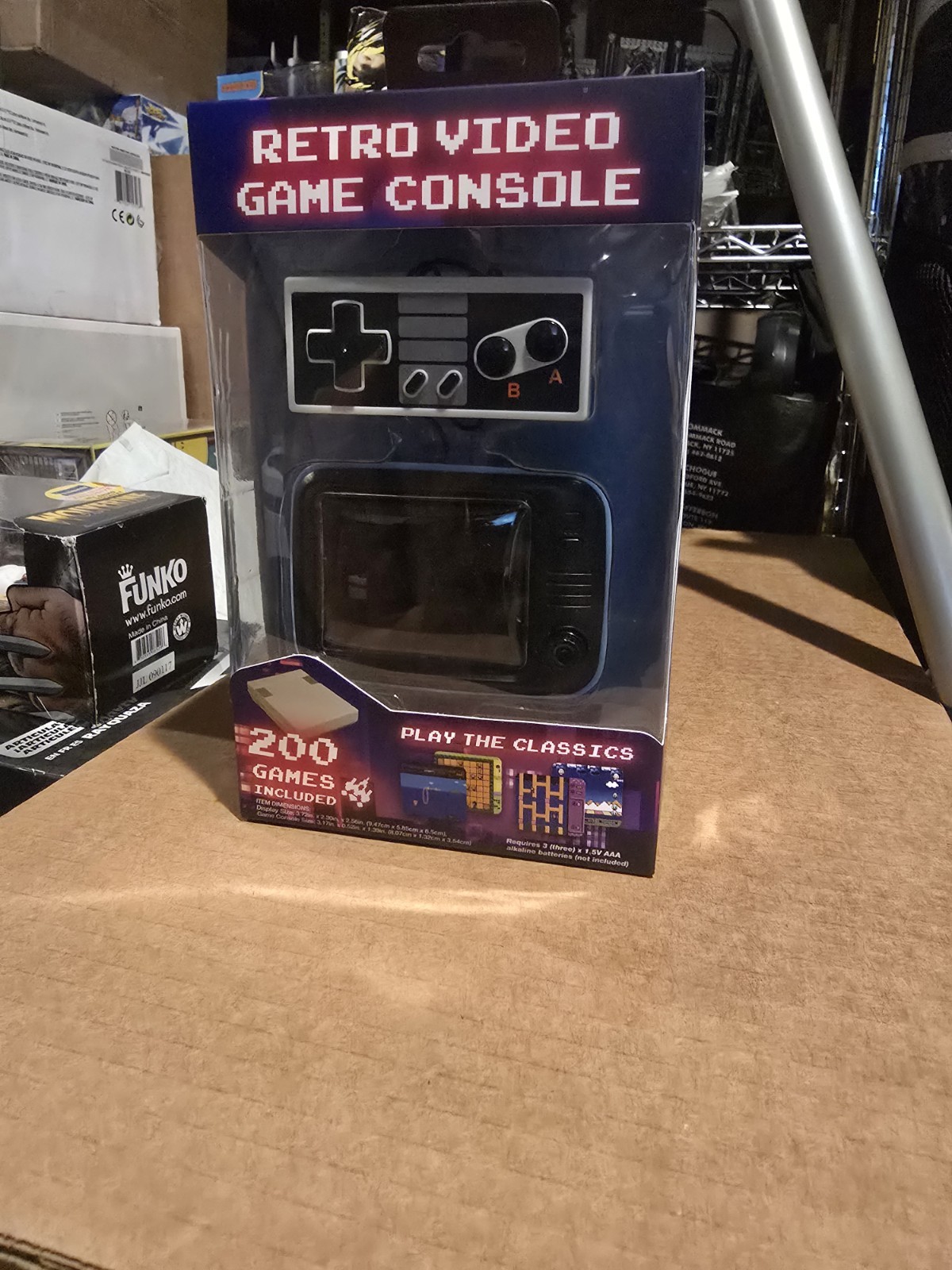 Retro Video Game Console Handheld System, 200 Built-in Games, Controller, Black