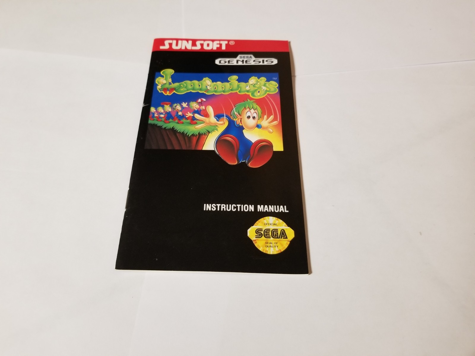Lemmings Sega Genesis Manual ONLY Authentic