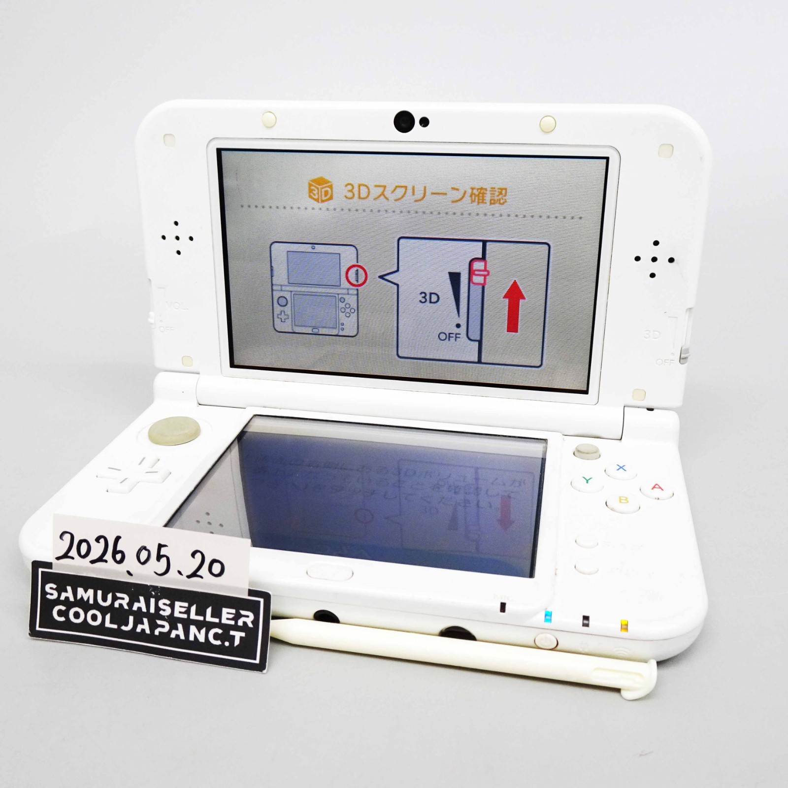 New Nintendo 3DS LL XL Pearl White Console Handheld System Japan Tested