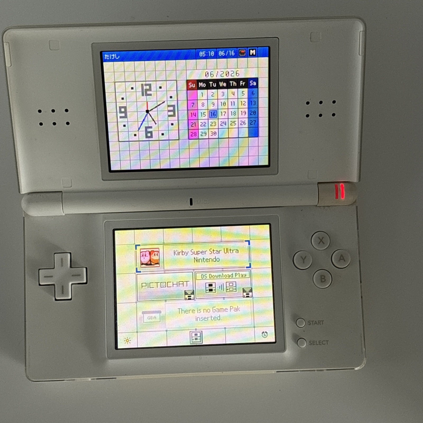Nintendo DS Lite Handheld Polar White Tested & Working Match Gba Cover Stylus Jp