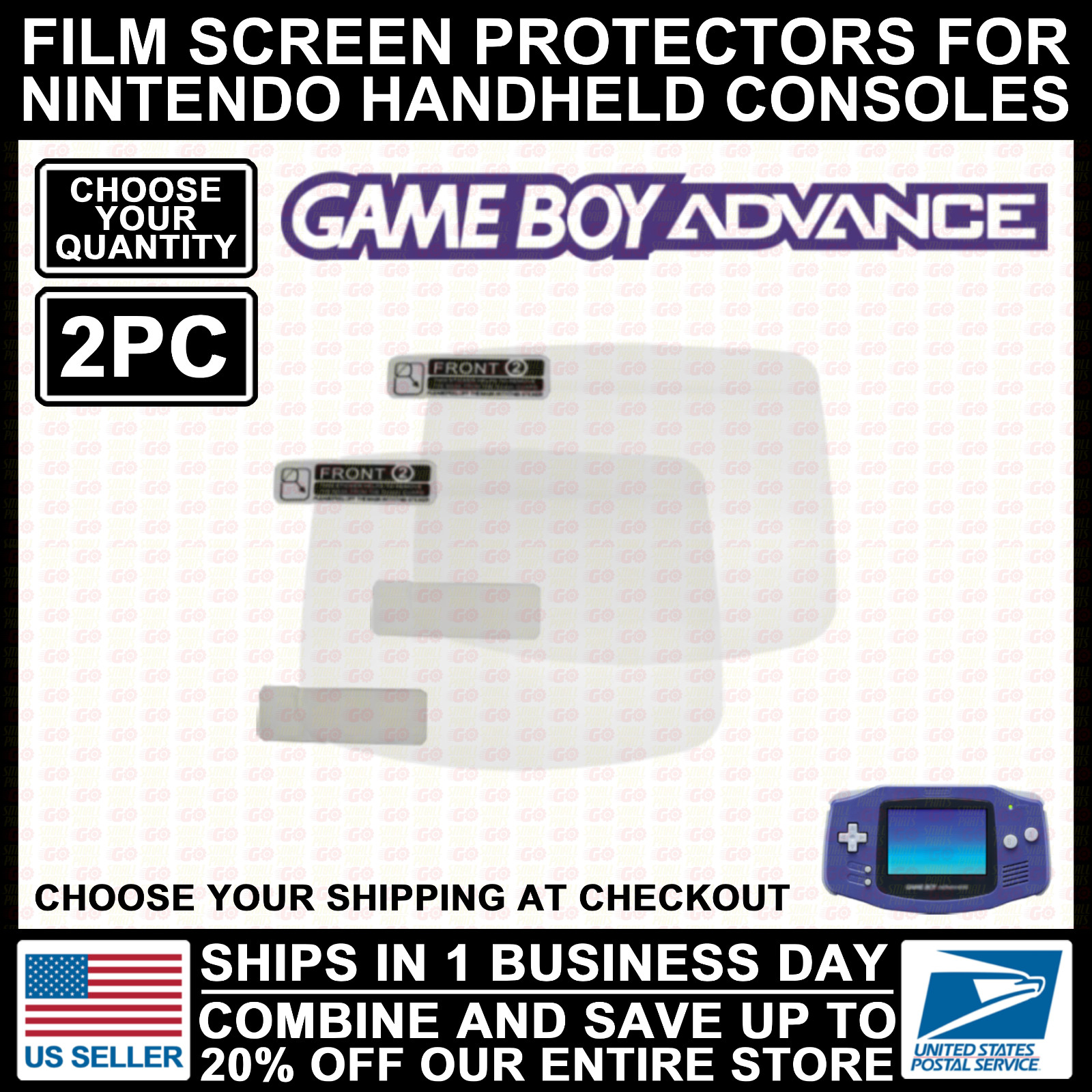Film Plastic Screen Protector For Nintendo Game Boy Advance GBA Model Console