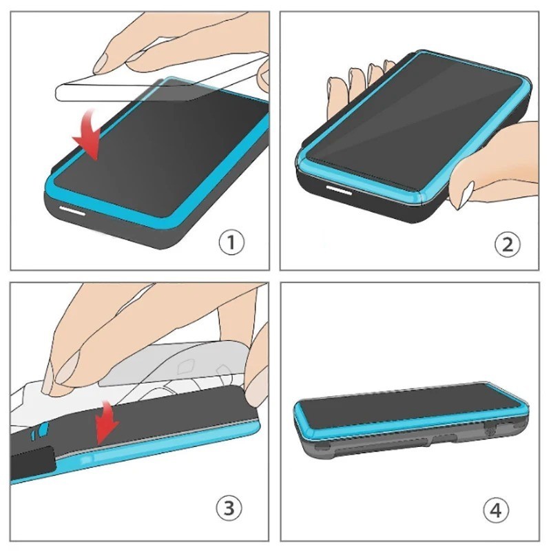 For New Nintendo 2DS XL/LL Clear Crystal Hard Shell Protective Skin Case Cover
