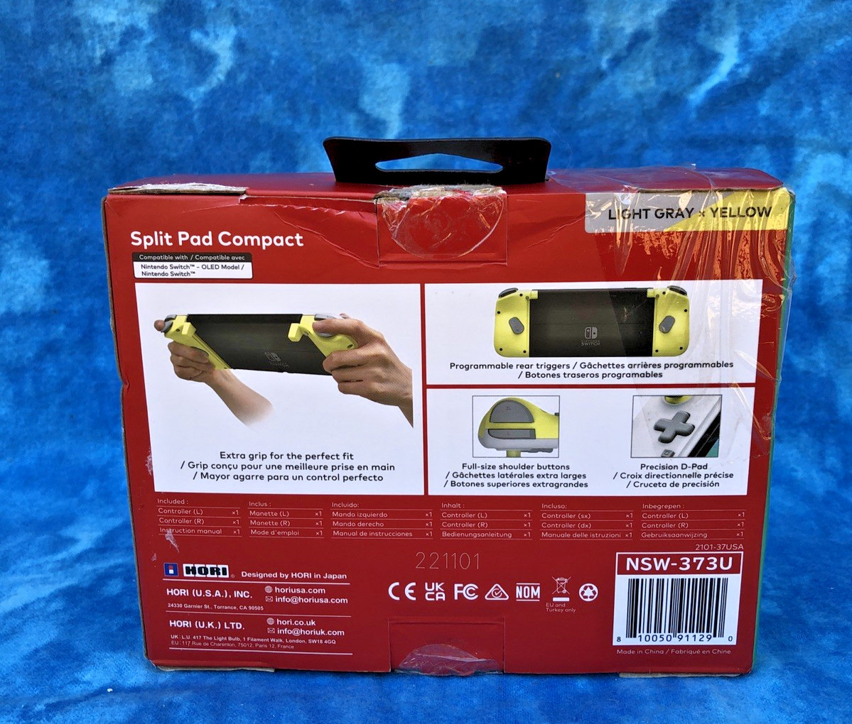 NIB Nintendo Switch Split Pad Compact Controller Light Gray/Yellow