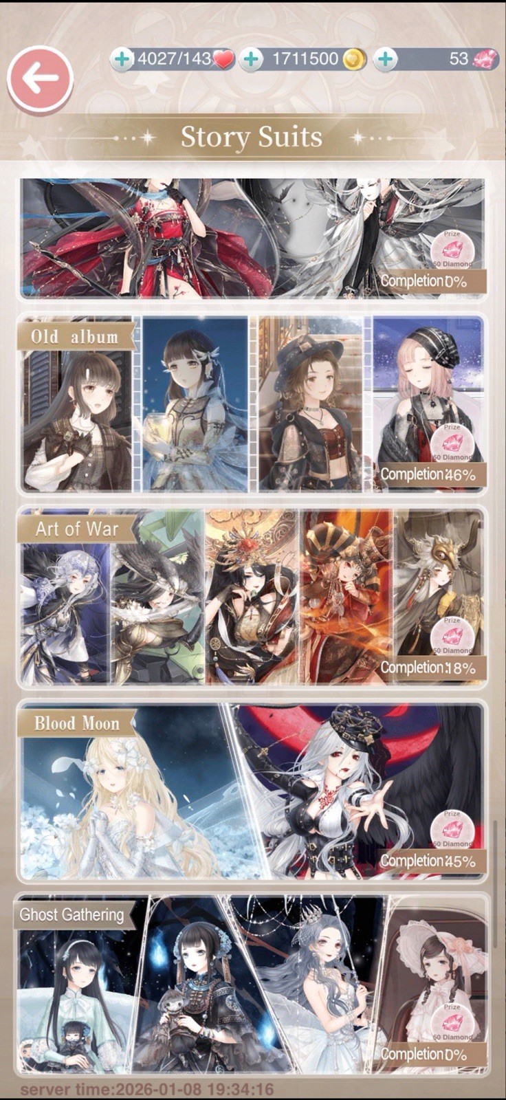 2018 Love Nikki Dress Up Queen Account V9 LVL 94 UNLOCKED 34% SUITS RARE