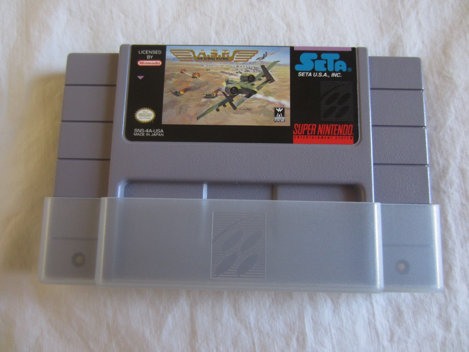 A.S.P. Air Strike Patrol (SNES) Super Nintendo CIB Complete + Poster 1995 SETA