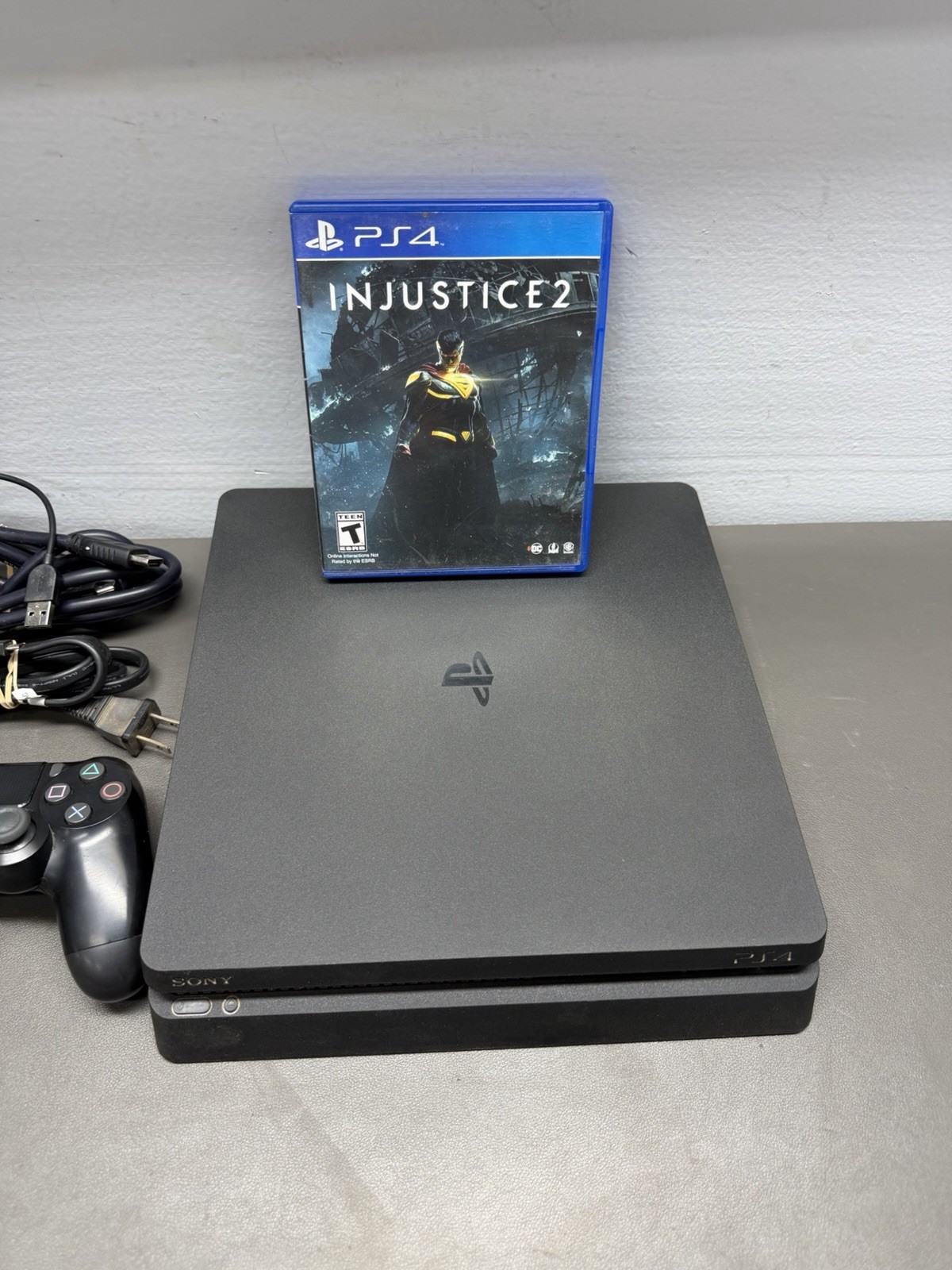 Sony PlayStation 4 Slim CUH-2215B 1TB Console With Controller and Cables – Black