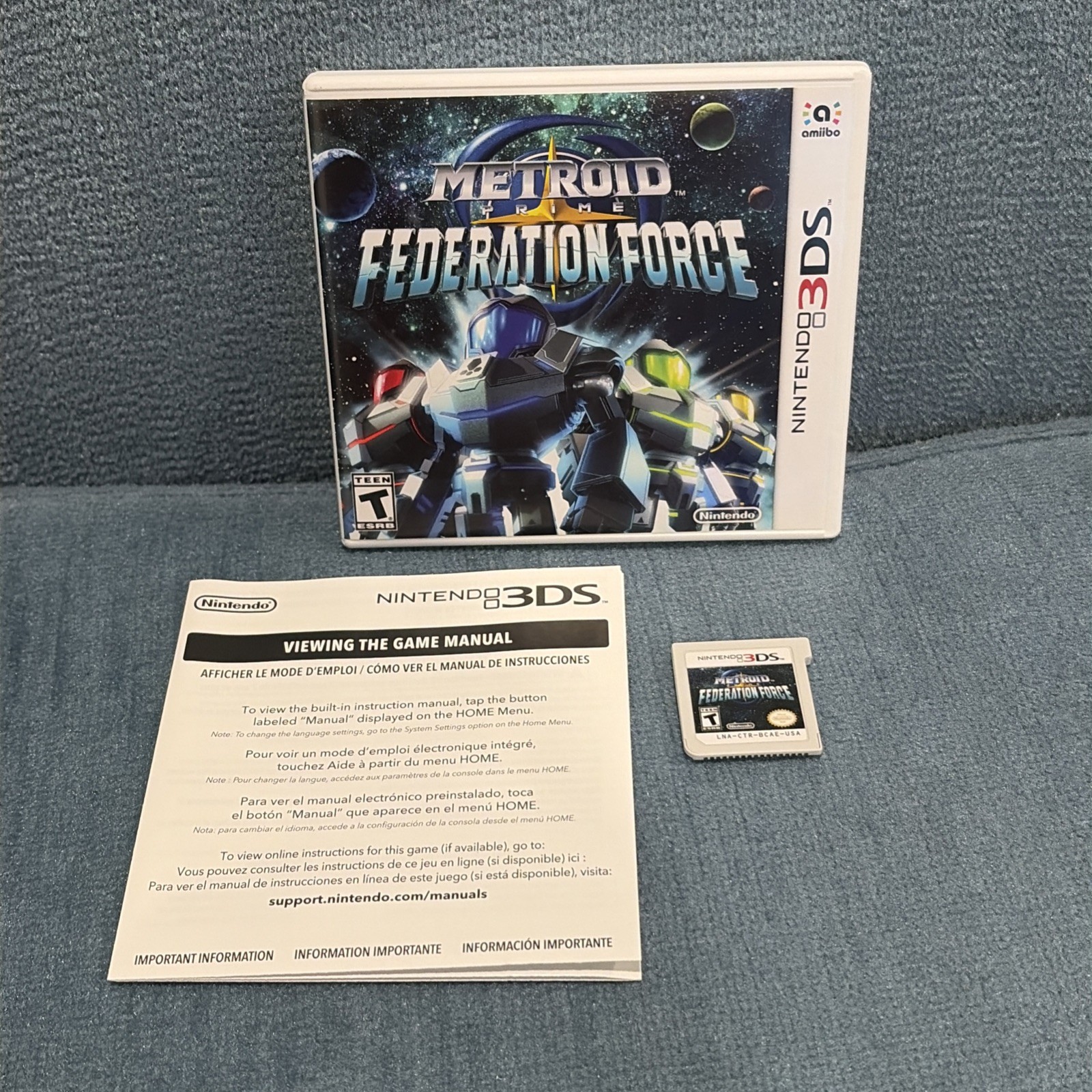 Metroid Prime: Federation Force (Nintendo 3DS, 2016) CIB Tested CLEAN