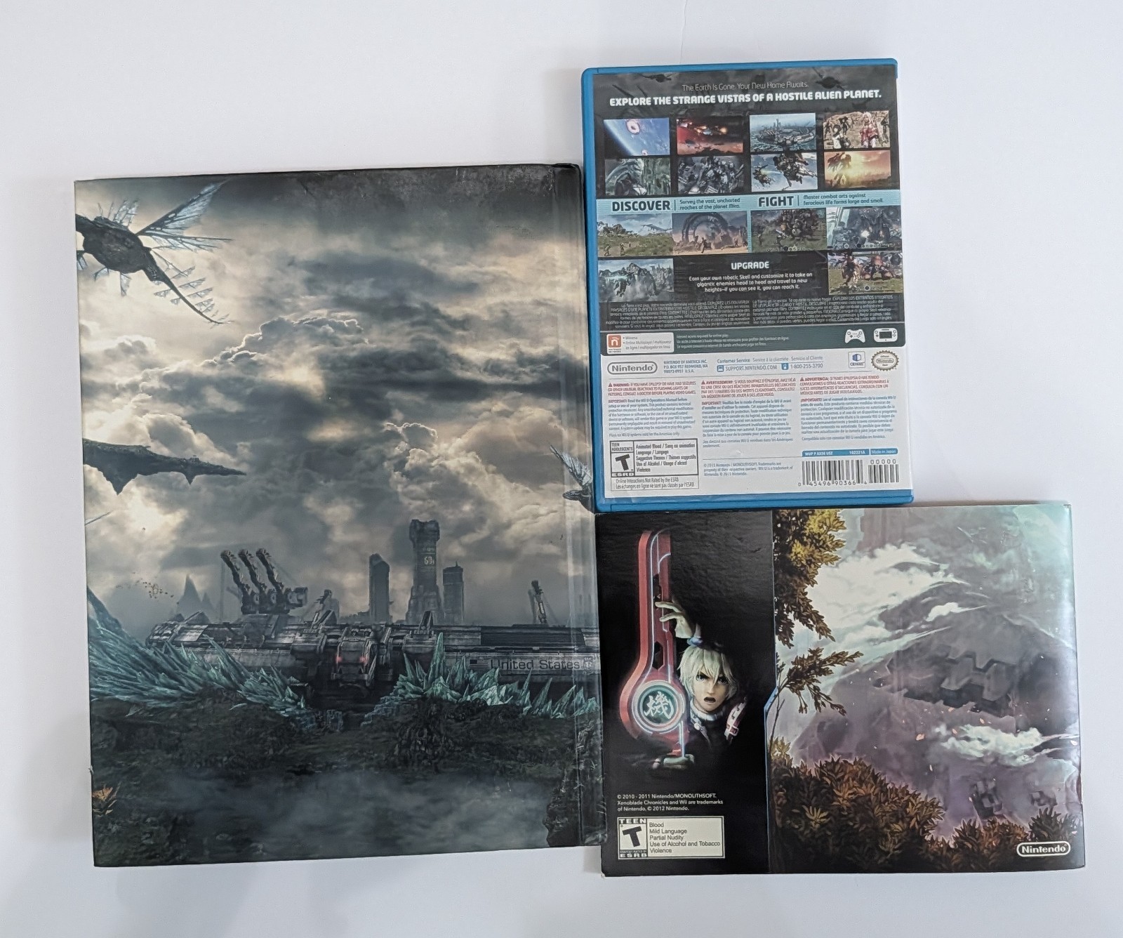 Xenoblade Chronicles X Wii U Lot – CIB Game, Hardcover Guide & Promo Art Book