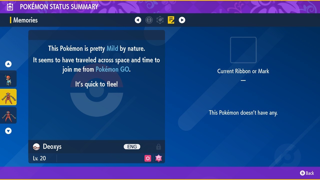 ✨ Shiny Deoxys from Pokemon Go 💜 Raid Event 💜 Pokémon Scarlet & Violet