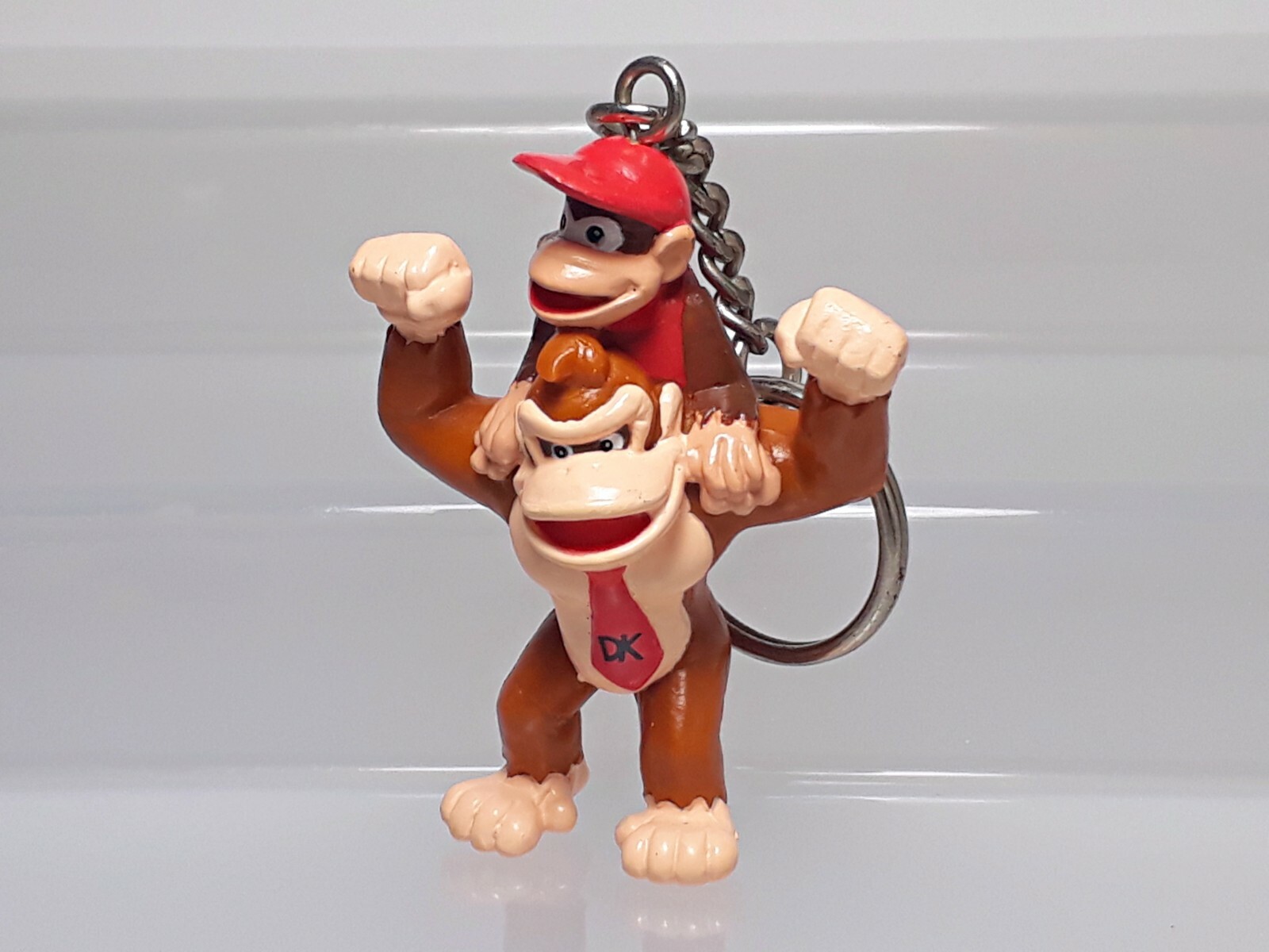 Diddy riding Donkey Kong Country Rumble in the Jungle Figure Keychain 1995 2.4in