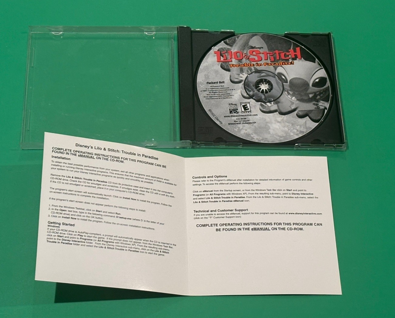 Disney’s Lilo & Stitch Trouble In Paradise PC 2002 PACKARD BELL OEM PROMO
