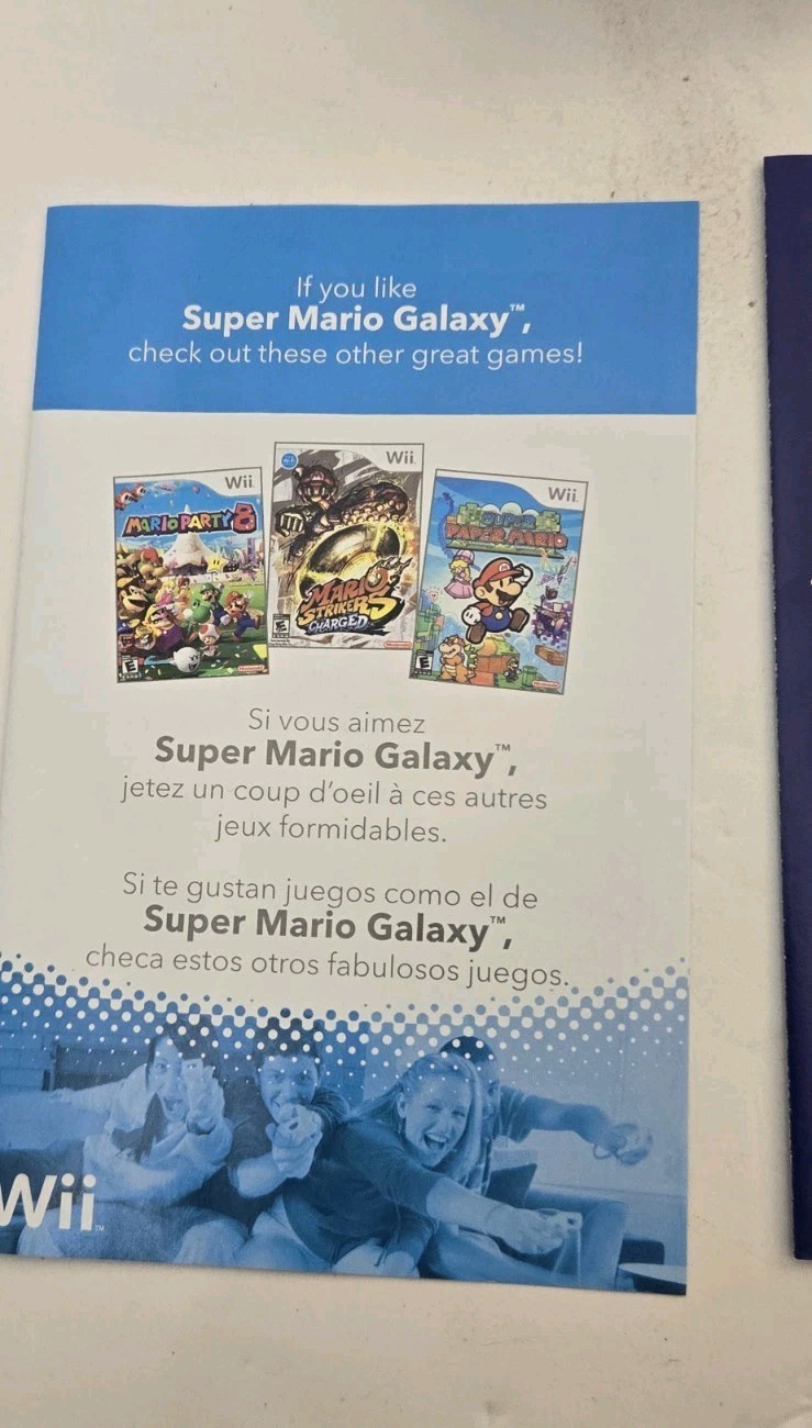 Super Mario Galaxy Nintendo Wii Complete W/ Manual CIB Tested Working VG+++ NICE