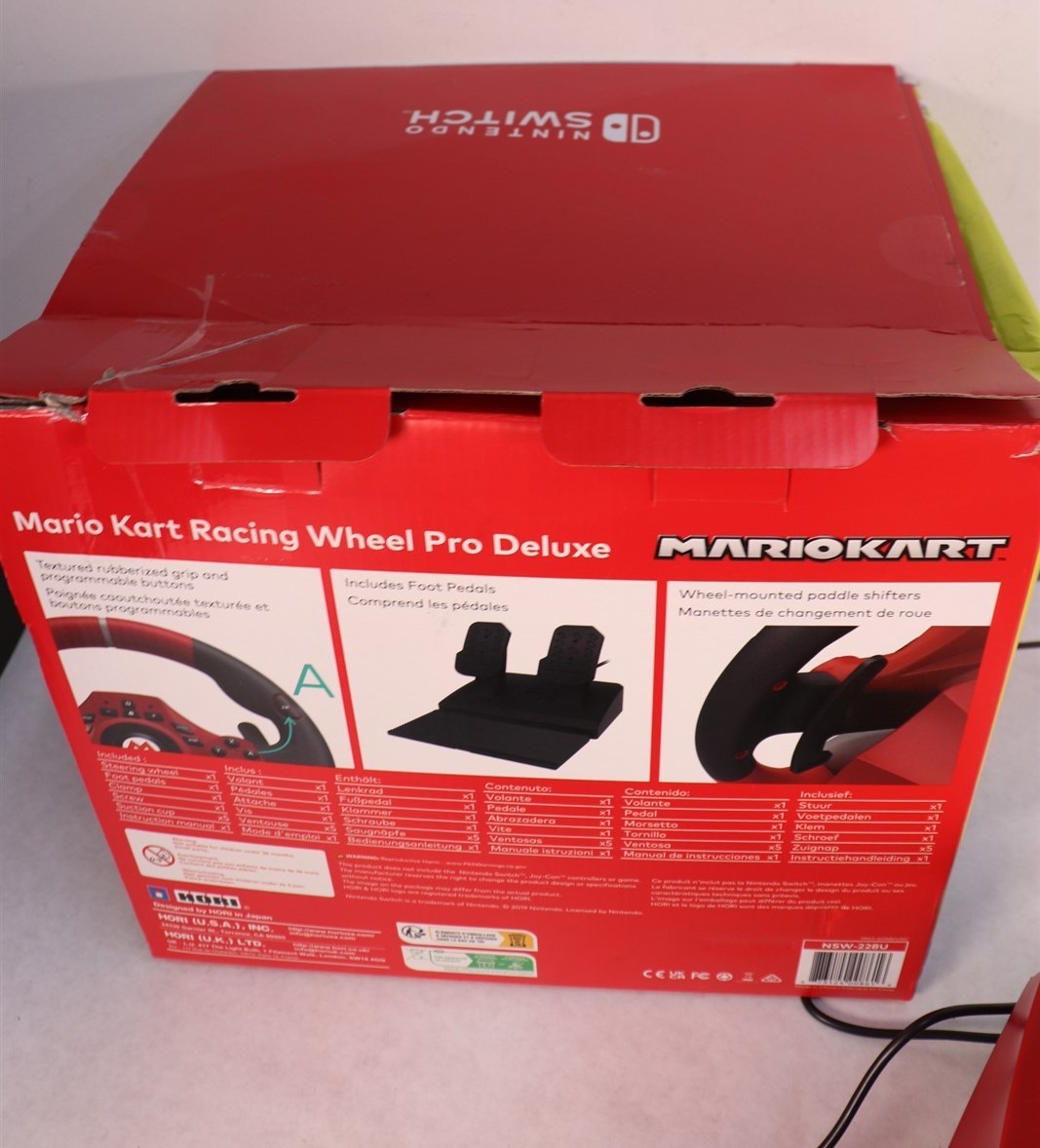 Nintendo Switch Mario Kart Racing Wheel Pro Deluxe Full Size Wheel & Pedals