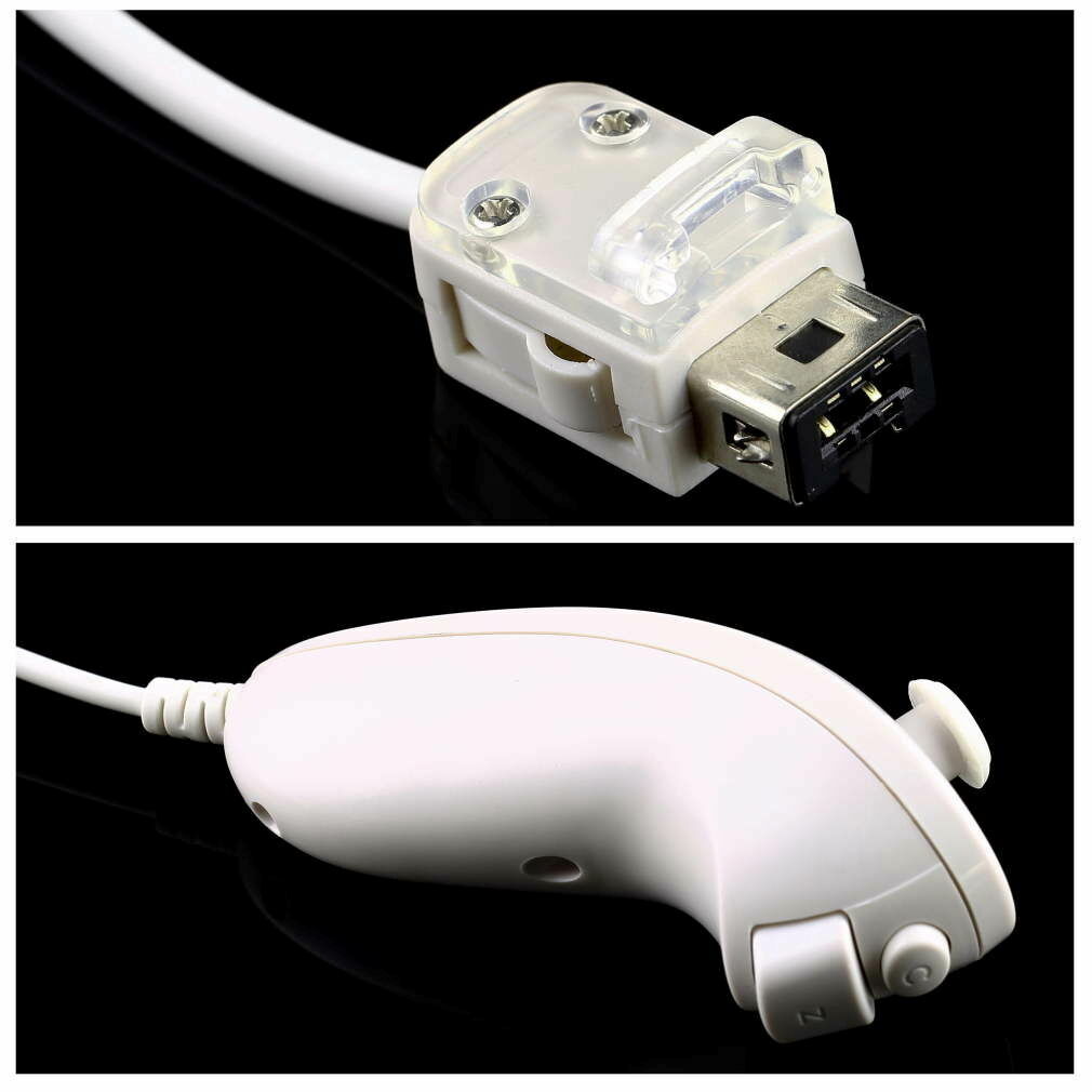 2 in 1 Motion Plus Remote & Nunchuck Controllers for Wii & Wii U Wiimote + Strap