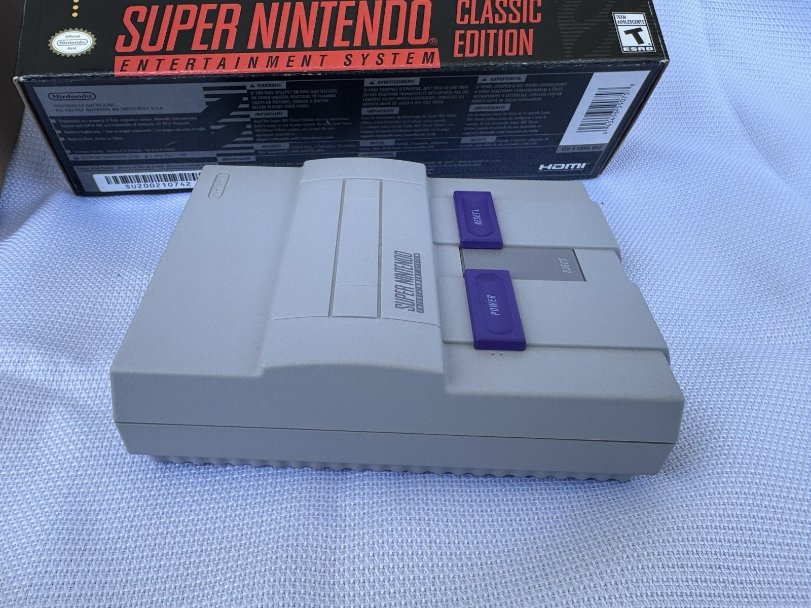 Super Nintendo SNES Classic Edition Console COMPLETE Box 2 Controllers HDMI Mini