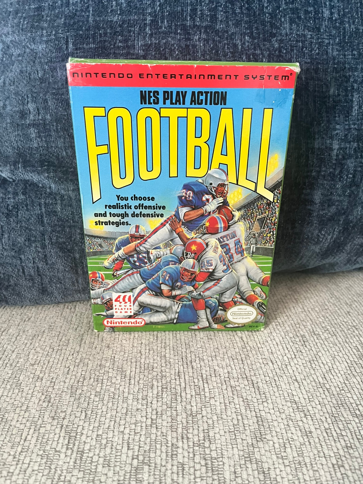 NES Play Action Football (Nintendo NES, 1990) Cib Complete in Box with Inserts