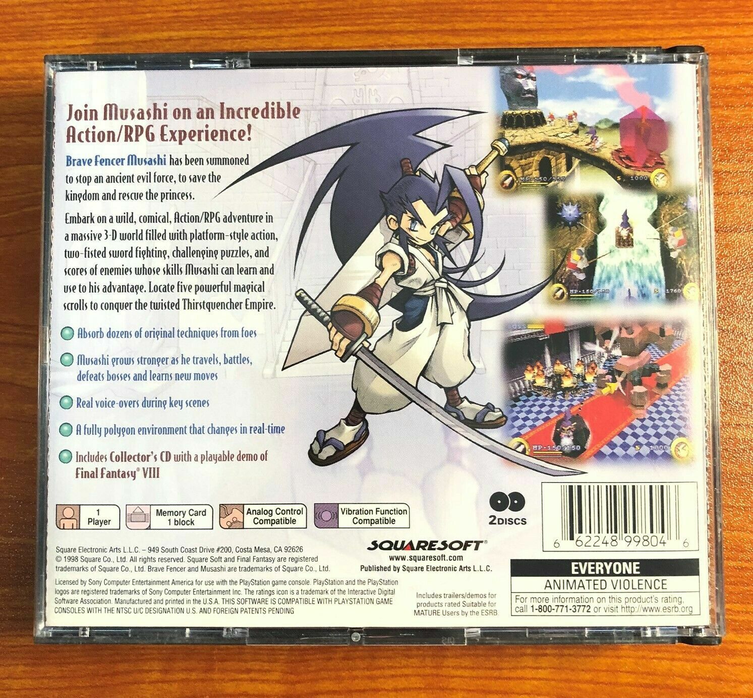 Brave Fencer Musashi (SONY PlayStation 1, 1998) PS1 COMPLETE NEW PRISTINE MINT