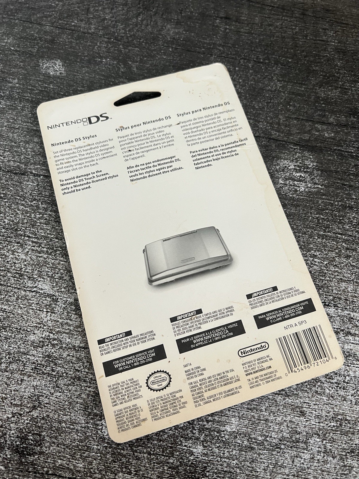 Original Nintendo DS Stylus Pen 3 Pack OEM Brand New Sealed New Old Stock NOS