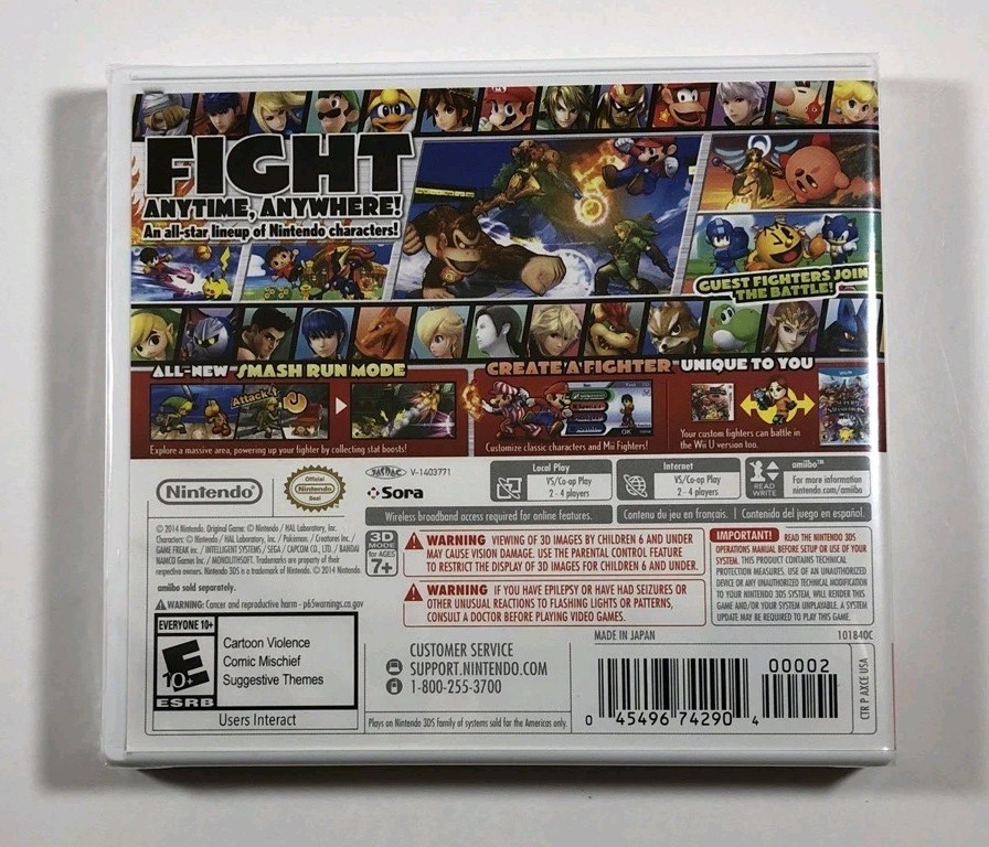 Super Smash Bros. (Nintendo 3DS, 2014) – NEW – Ships TODAY!