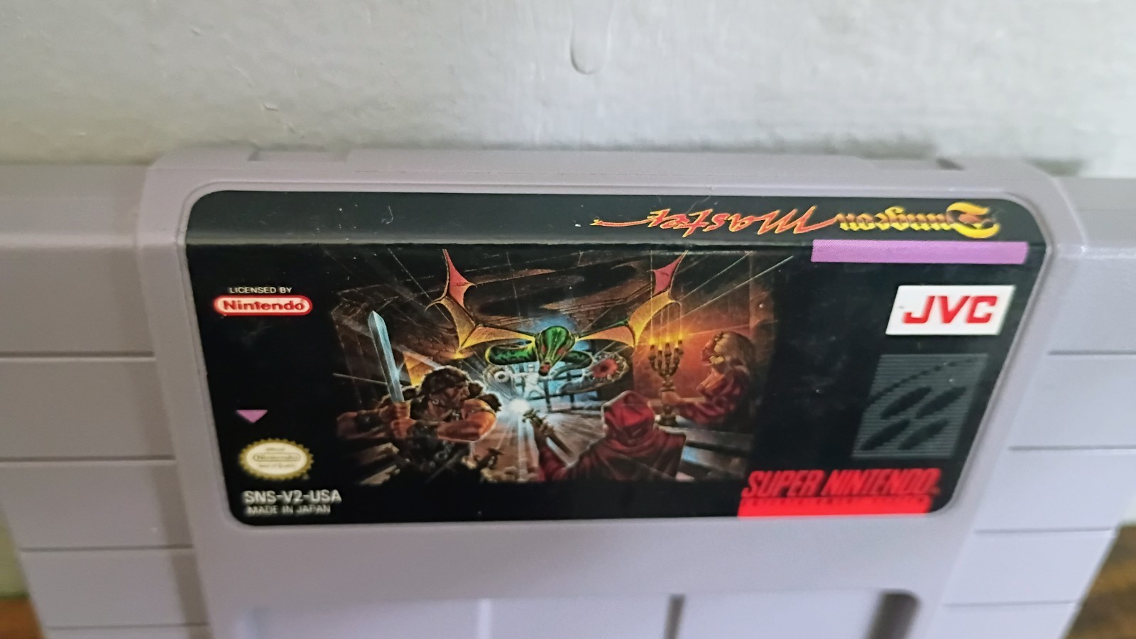 Dungeon Master SNES Super Nintendo Game Cartridge JVC Blockbuster SEE PICS