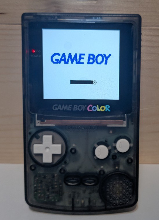 Nintendo Gameboy Color Clear Black CGB-001 *Tested* IPS FunnyPlaying W/OSD