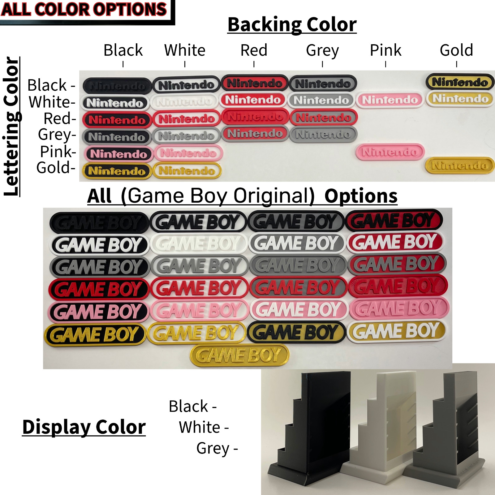 Game Boy Advance SP/Original & 18 Games, Multiple Consoles Stand – DISPLAY ONLY